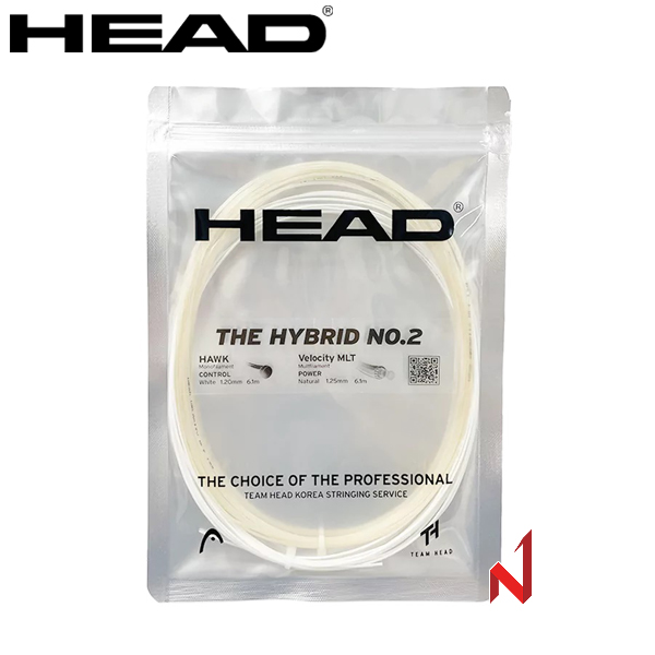 헤드 테니스스트링 팀헤드 하이브리드 No.2 1.20/1.25mm 12M NA