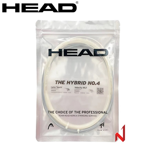 헤드 테니스스트링 팀헤드 하이브리드 No.4 1.25mm 12M TR/NA