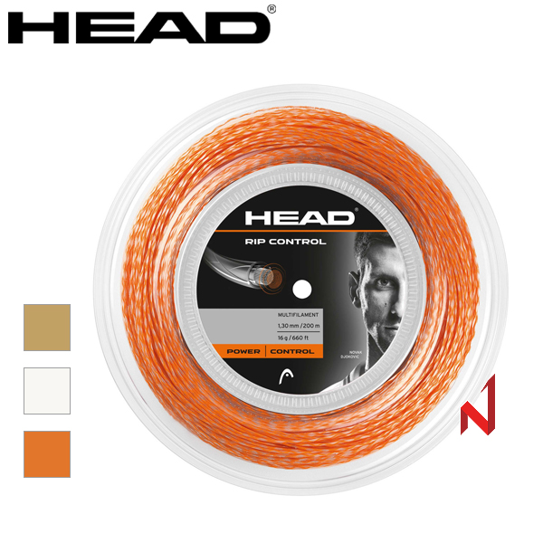 헤드 테니스스트링 RIP 컨트롤 16 281109 1.30mm 200M NA/WH/OR 원형
