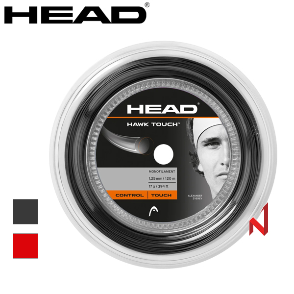 헤드 테니스스트링 호크 터치 16/17/18 281214 1.30/1.25/1.20mm 120M AN/RD 원형