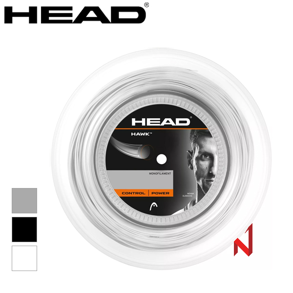 헤드 테니스스트링 호크 16/17/18 281113 1.30/1.25/1.20 200M WH/BK/GR 원형