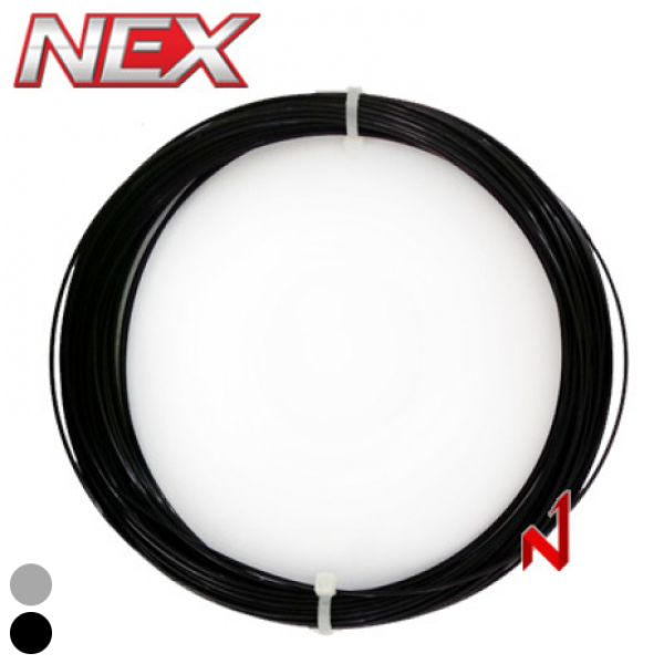 넥스 테니스스트링 블랙스핀 (BLACK SPIN) 1.23mm 12M BL/SI