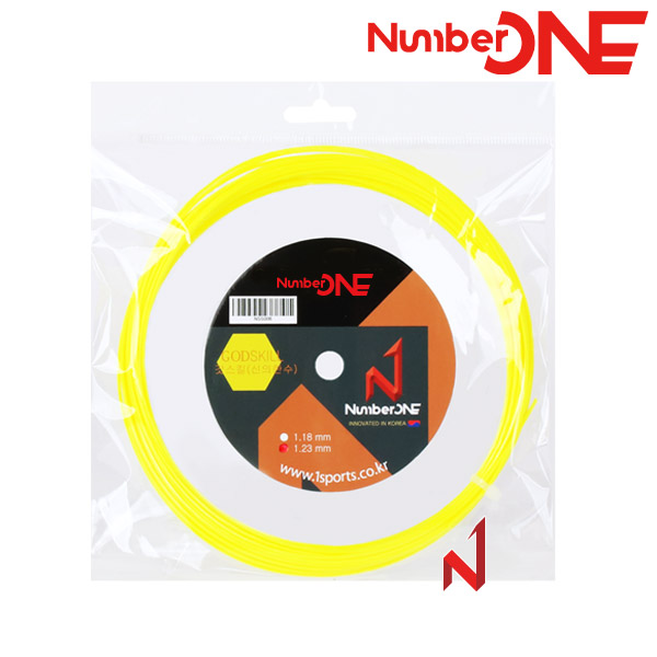 ★출시기념3+1행사★넘버원 테니스스트링 갓스킬(신의한수) 1.18/1.23mm 6각폴리 NY 12M