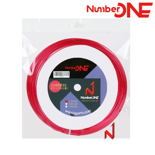 ★출시기념3+1행사★넘버원 테니스스트링  갓디스(여신줄) 1.15/1.20/1.25mm원형폴리 RP 12M