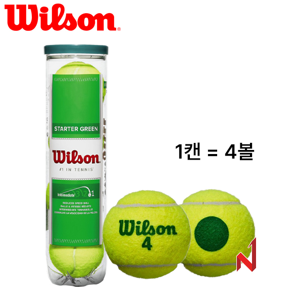 윌슨 테니스공 스타터 플레이 그린볼 WRT137400 1캔=4볼