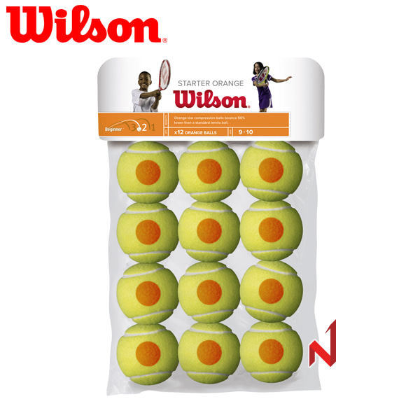 윌슨 테니스공 스타터 오렌지 볼 WRT137200 1팩=12볼