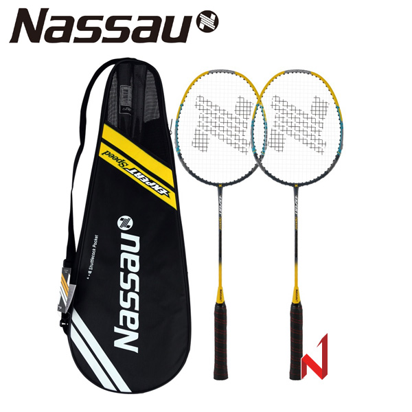 &spades;라켓 창고대방출&spades;낫소 배드민턴라켓 엑스퍼트 스피드 (라켓2자루+케이스)