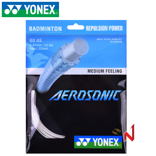 요넥스 배드민턴스트링 BG AERO SONIC 에어로소닉 0.61mm 10M 2색상