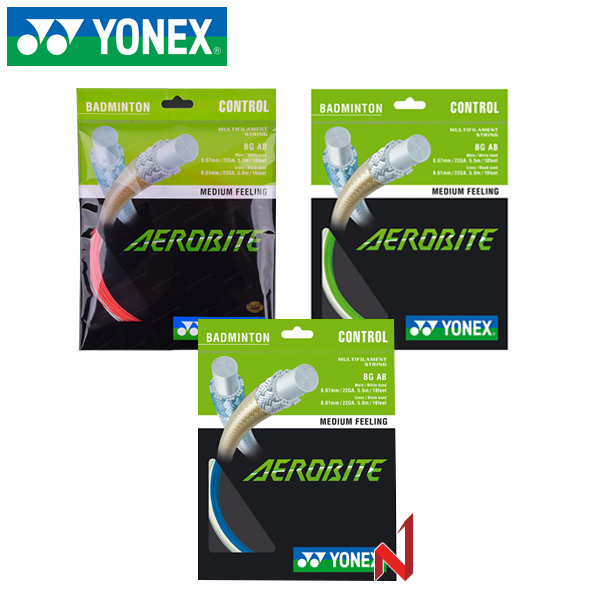 요넥스 배드민턴스트링 BGAB 에어로바이트 0.67/0.61mm 10M 3색상