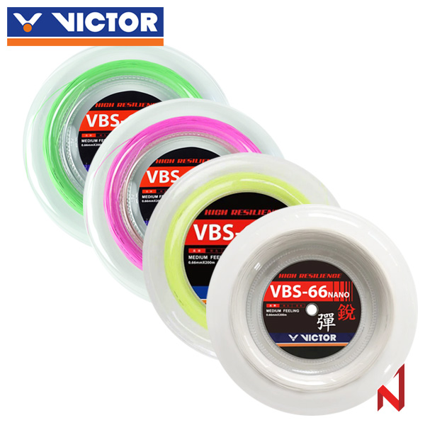 빅터 배드민턴스트링 VBS-66N 나노 0.66mm 200M 5색상