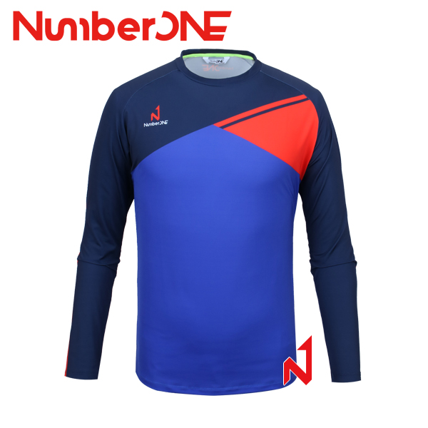 넘버원 긴팔티 라운드 NMTL12102 NV/BL 남성