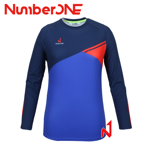 넘버원 긴팔티 라운드 NWTL12102 NV/BL 여성
