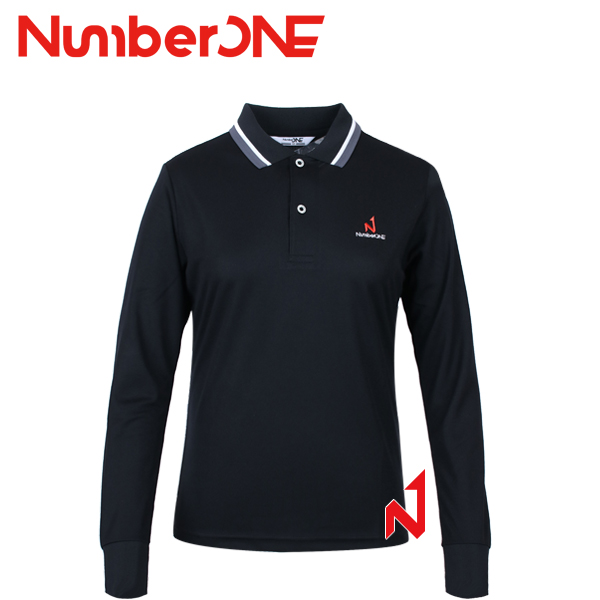 넘버원 기획긴팔티 폴로 쿨론 NWTL12110 BK 여성