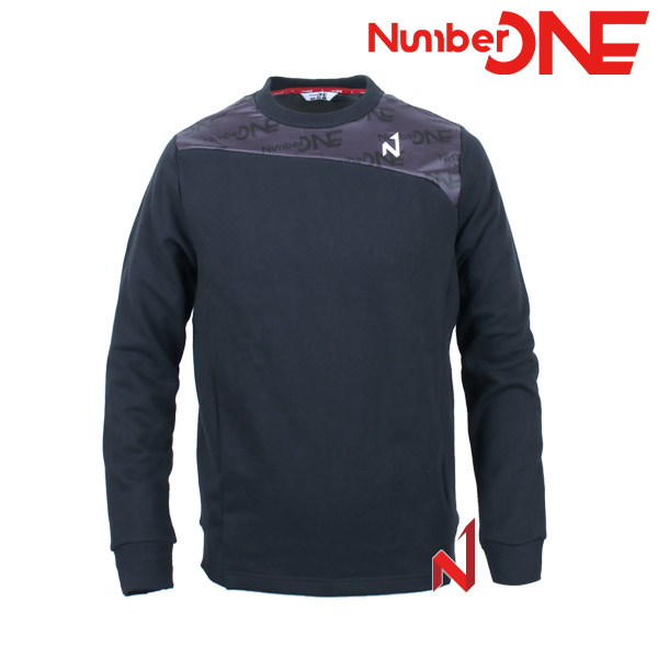 넘버원 긴팔티 맨투맨 쿼터 NMTL121202 BK 남성