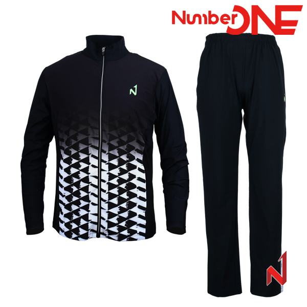 넘버원 트레이닝복 세트 그라데이션 NMTJ122205/NMTP122205 BK 남성
