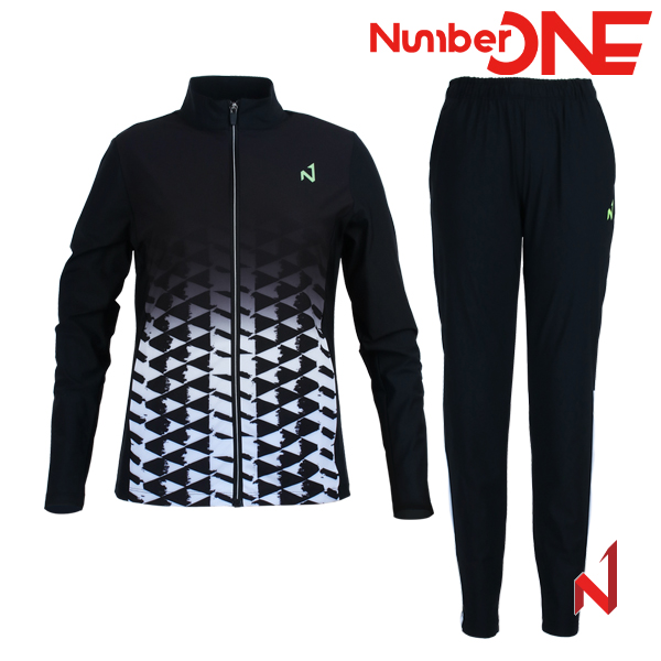 넘버원 트레이닝복 세트 그라데이션 NWTJ122205/NWTP122205 BK 여성