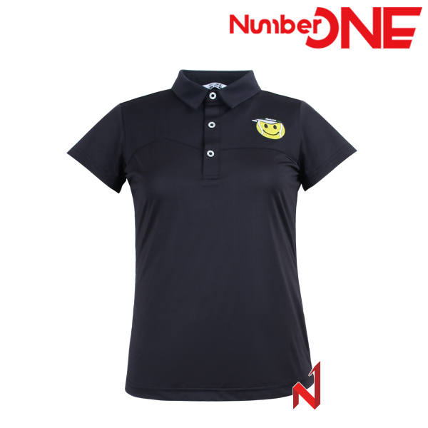 넘버원 반팔티 넘본 폴로 스판 NWTS224105 BK 여성