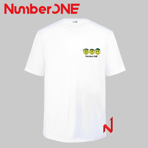 2025넘버원 반팔티 트리오 라운드 스판 NUTS225101 WH 공용