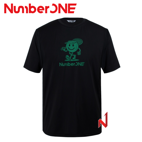 2025넘버원 반팔티 넘본 라운드 스판 NUTS225104 BK 공용