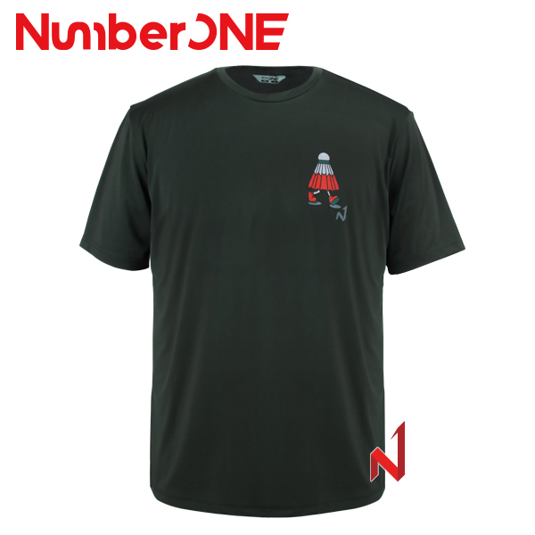 2025넘버원 반팔티 셔틀콕 라운드 스판 NUTS225105 KI 공용