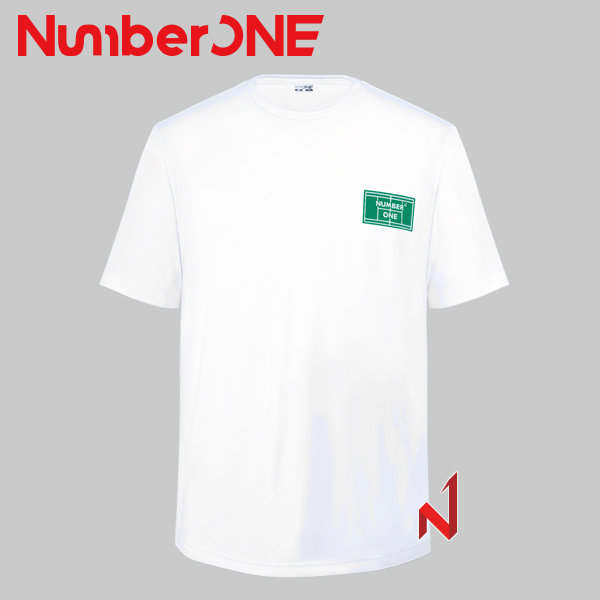 2025넘버원 반팔티 코트 라운드 스판 NUTS225107 WH 공용