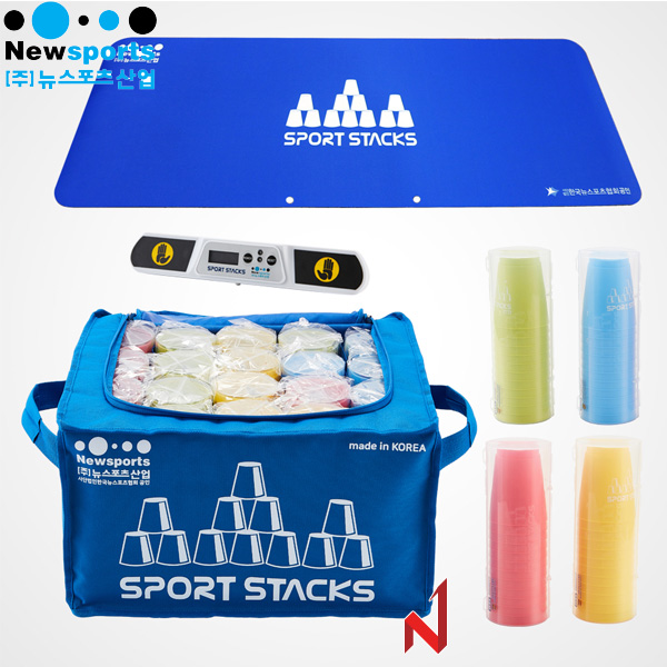 뉴스포츠 스포츠스택 주니어스쿨 풀세트 (초시계&매트)