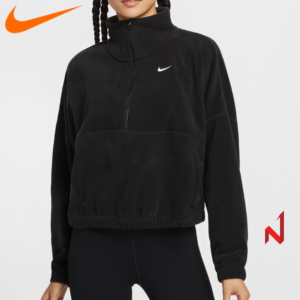 2024나이키 자켓 원 써마핏 오버사이즈 하프집 플리스자켓 FV7956-010 여성