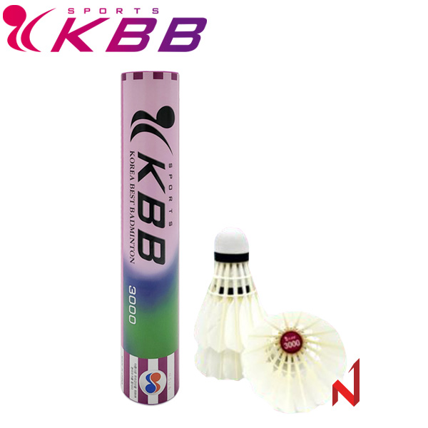 KBB 배드민턴셔틀콕 KBB 3000 오리털 시합구 12개입