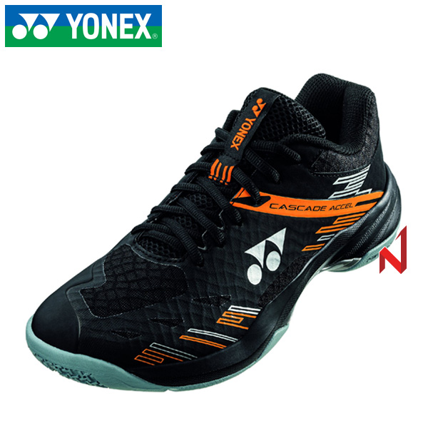 2024요넥스 배드민턴화 캐스케이드 엑셀 와이드 SHB-CA1WEX BK/OR 공용