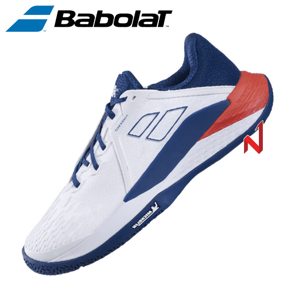 ◆온라인 창고대방출◆2023바볼랏 테니스화 프로펄스 퓨리 3 올코트 30S23208 WH/Estate BL 남성