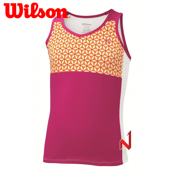 ◆온라인 창고대방출◆윌슨 민소매 스위트 석세스 탱크탑 WRA422408 오렌지/핑크 주니어