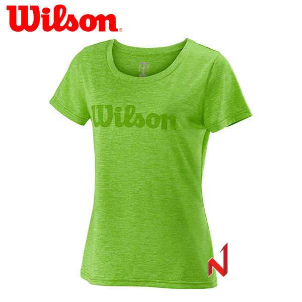 윌슨 반팔티 스크립트 테크 티 WRA770501 그린 여성