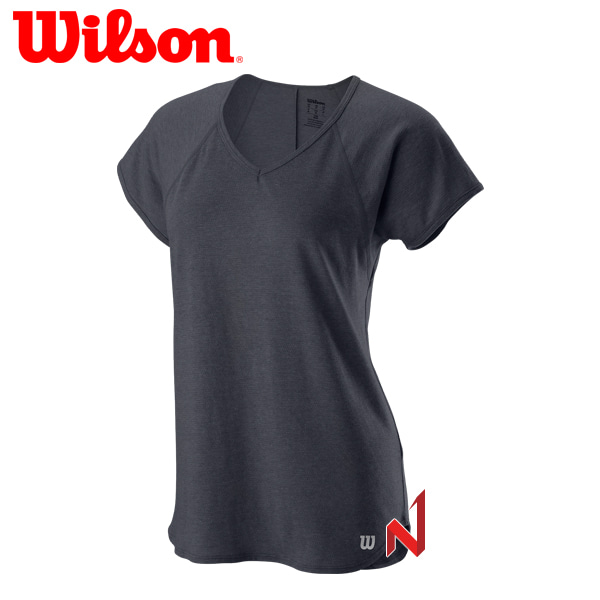 윌슨 반팔티 트레이닝 브이넥 티 WRA775903 블랙 여성