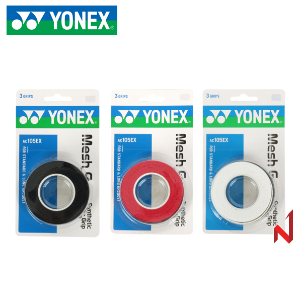 요넥스 그립 AC105EX MESH GRAP 메쉬 오버그립 3회분 (3가지 색상)