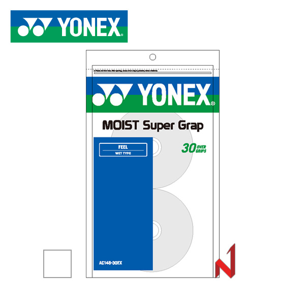 요넥스 그립 모이스트 슈퍼 그립 AC148EX 30PK WH