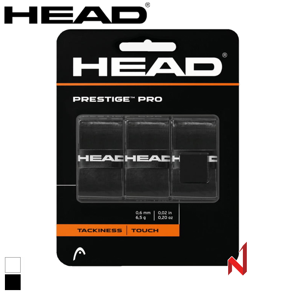 헤드 그립 프레스티지 프로 오버그립 282009 3PK WH/BK