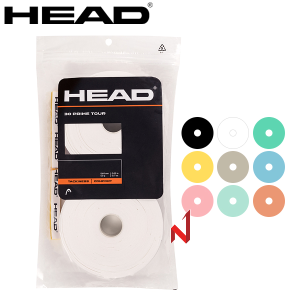 헤드 그립 프라임 투어 오버그립 285641 30PK 10색상