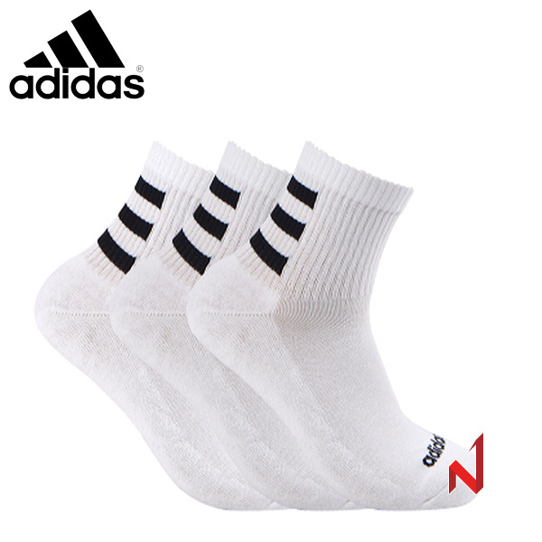 아디다스 장목양말 3선 쿠션 쿼터 크루 3P HD2211