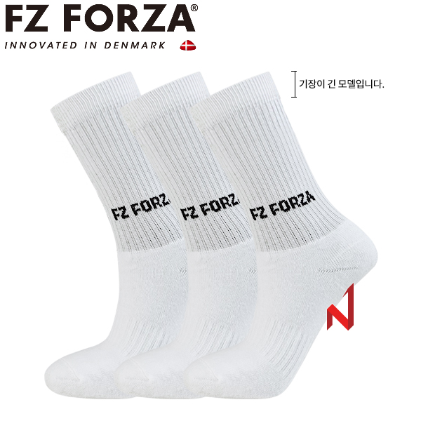 FZ 포르자 장목양말 클래식 FZ2741-1002 WH 3PK