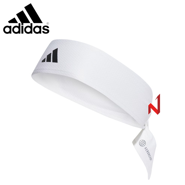 아디다스 헤어밴드 에어로레디 테니스 타이밴드 HT3907 WH