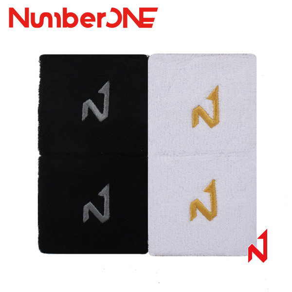 넘버원 손목밴드 2단 N로고 블랙/화이트
