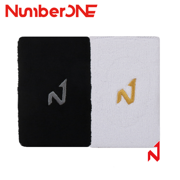 넘버원 손목밴드 1단 N로고 블랙/화이트