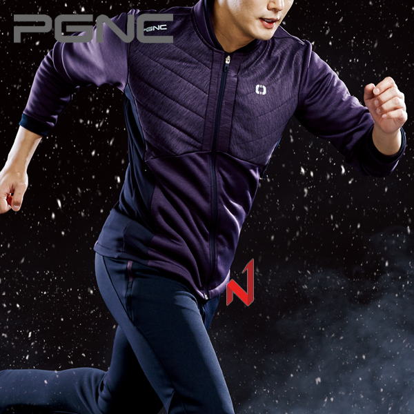 [No1.아울렛]패기앤코 트레이닝상의 NTT-3235 멜란지 D.퍼플 남성