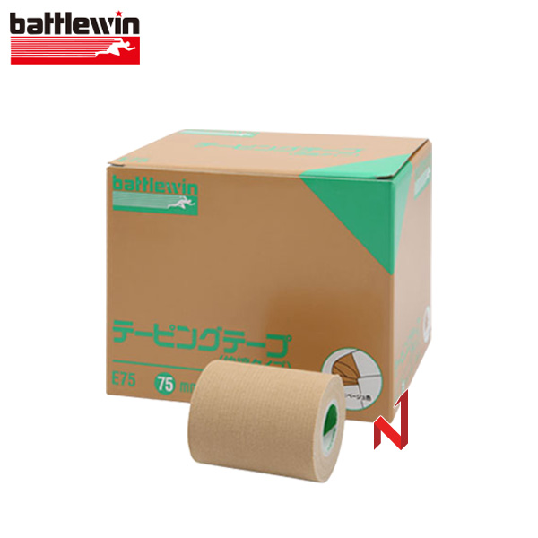 니찌반 배틀윈 테이핑 테이프 E타입 75mm 12롤 베이지