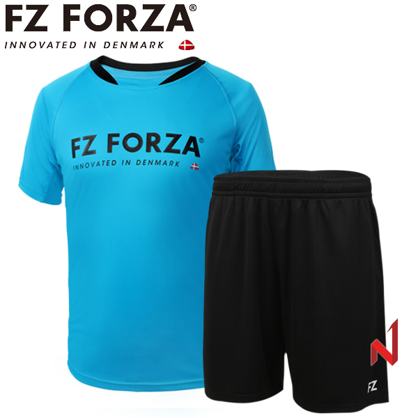 포르자 세트의류 반팔티 + 반바지블링 302566-01146+랜더스 302418-96 블랙 여성