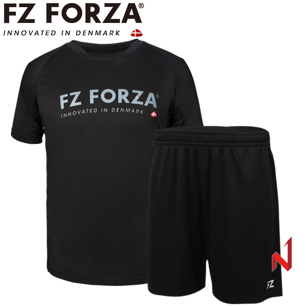 포르자 세트의류 반팔티 + 반바지블링 302566-96+랜더스 302418-96 블랙 남성