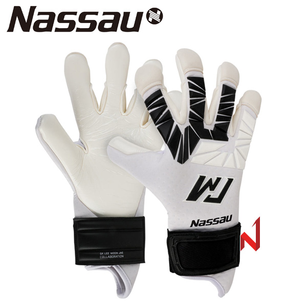 낫소 골키퍼장갑 GK 이운재 엘리트 컨택트 화이트 8호~10호 NWGE-W