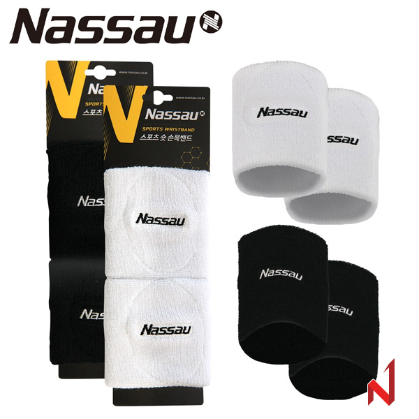 낫소 손목밴드 2개입 NSBDSS WH/BK