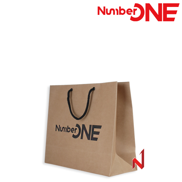 넘버원스포츠 고급 크라프트 종이 쇼핑백 - 중