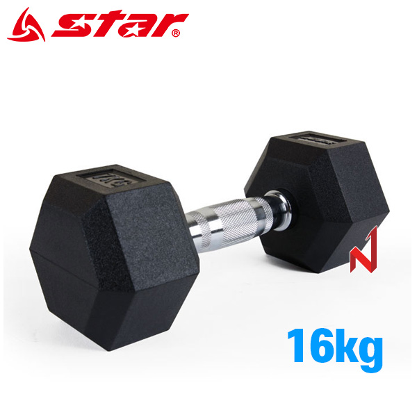 스타 피트니스 고무 육각아령 ER106 16kg